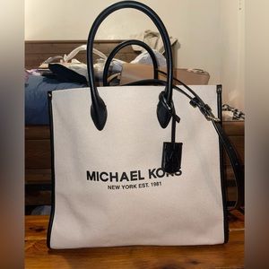 Michael Kors large canvas tote bag
